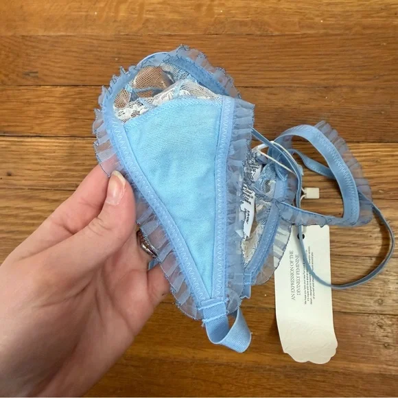 NWT For Love and Lemons Brigitte Bow Thong Panty Small - Picture 6 of 10